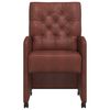 vidaXL Matstolar med hjul med hjul 2 pcs Skinande brun 58 x 67 x 97 cm