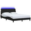 vidaXL Bed Frame without Mattress "Hanko" Black 140x190cm Fabric