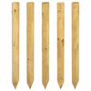 vidaXL Staketstolpar 5 st Brun 100 cm Massiv furu