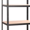 vidaXL Slitstark hylla grått stål och konstruerat trä 5 hyllplan