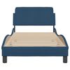 vidaXL Bed Frame with Headboard "Dover" Blue 90x200 cm Fabric