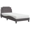vidaXL Bed Frame without Mattress "Zadar" Black 90x190 cm Faux Leather