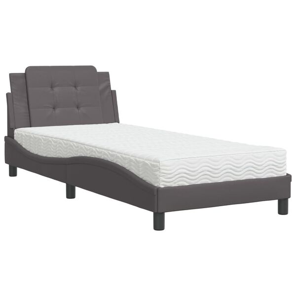 vidaXL Bed Frame without Mattress "Zadar" Black 90x190 cm Faux Leather