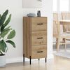 vidaXL Sideboard med l&aring;da artisan ek 34 x 34,5 x 90 cm Konstruerat tr&auml;