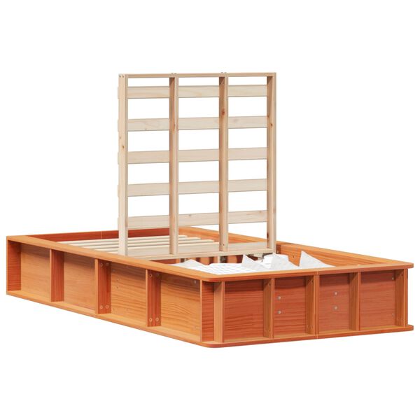 vidaXL S&auml;ngram Vaxbrun 100 x 200 cm Massiv furu