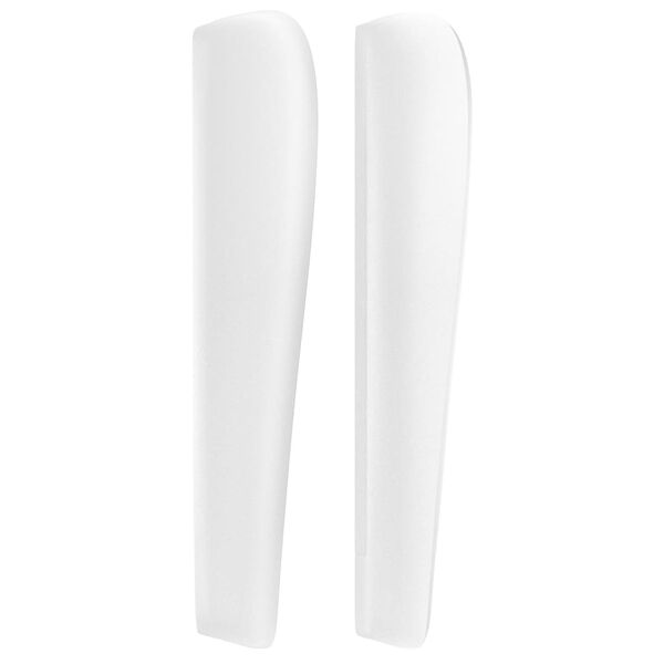 vidaXL Sänggavel med kanter vit 203x23x118/128 cm konstläder