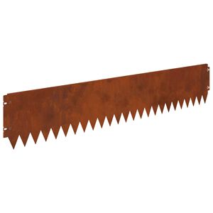 vidaXL Kant f&ouml;r gr&auml;smatta 10 st 103 x 20 cm St&aring;l Rostig