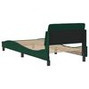 vidaXL Bed Frame "Dover" Dark Green 90x200 cm Velvet