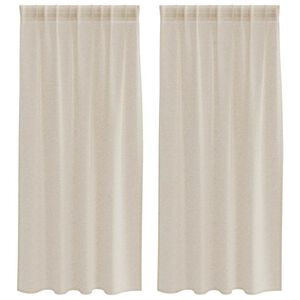 vidaXL Voile Gardin 2 st Sand 140 x 175 cm Polyester