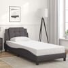 vidaXL Bed Frame without Mattress "Zadar" Grey 100x200 cm Faux Leather