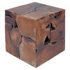 vidaXL Pallar 2 st brun 40x40x45 cm massivt teaktr&auml;