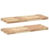 vidaXL Sv&auml;vande hyllor 2 st 100x30x4 cm obehandlat massivt akaciatr&auml;