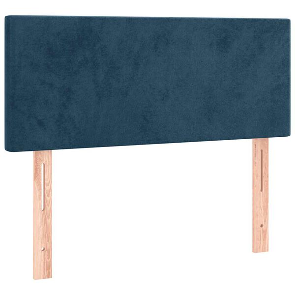 vidaXL S&auml;nggavel LED bl&aring; 100 x 5 x 78/88 cm sammet