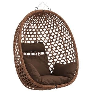 vidaXL H&auml;ngande &auml;ggstol utan stativ Brun 92 x 57,5 x 110 cm