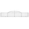 vidaXL Gabioner bågformade 25 st 300x50x40/60 cm galvaniserat järn