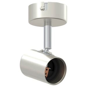 vidaXL Takspotlight med str&aring;lkastare Nickel 6,5 x 6 x 11,5 cm Metall