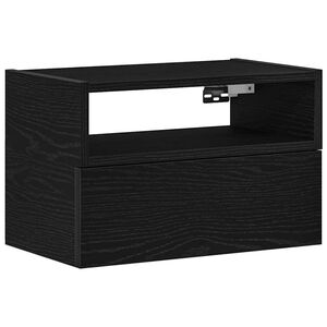 vidaXL V&auml;ggmonterade s&auml;ngbord svart 45x26x28,5 cm