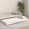vidaXL S&auml;ngram utan madrass vit 100x200 cm massiv furu