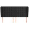vidaXL Sänggavel med kanter svart 203x23x118/128 cm sammet