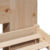 vidaXL S&auml;ng med bokhylla utan madrass 150x200cm massiv furu
