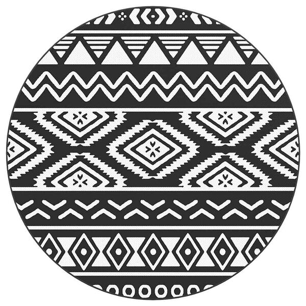 vidaXL Utomhusmatta ARAKIL svart &Oslash;120 cm PP