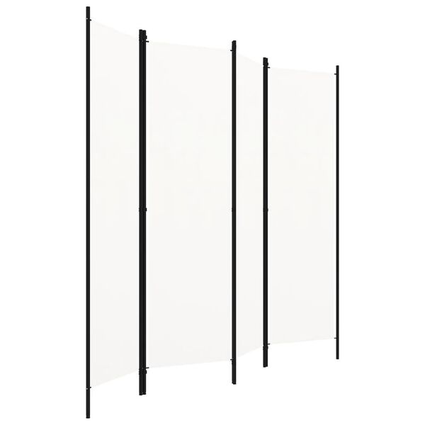 vidaXL Rumsavdelare 4 paneler vit 200x180 cm