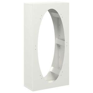 vidaXL Vedst&auml;ll vit 50x23x100 cm kallvalsat st&aring;l