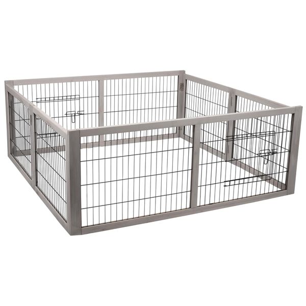 FLAMINGO Hopfällbar kaninbur med 2 dörrar Mel 116x112x45 cm