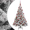 vidaXL Konstgjord julgran med kulor 120 cm 150 LED-lampor Varmvit