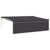 vidaXL Utdragbar markis Antracit 450 &times; 350 cm Polyester och aluminium