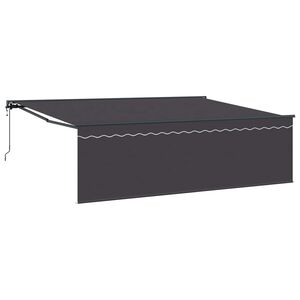 vidaXL Utdragbar markis Antracit 450 &times; 350 cm Polyester och aluminium