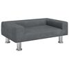 vidaXL Hundb&auml;dd m&ouml;rkgr&aring; 70x45x26,5 cm sammet