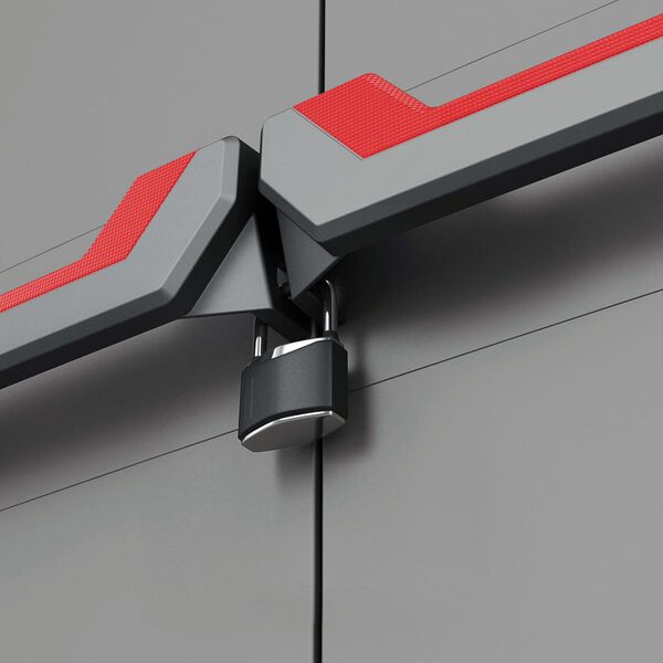 Keter Multifunktionellt förvaringsskåp Stilo grå och svart 173 cm