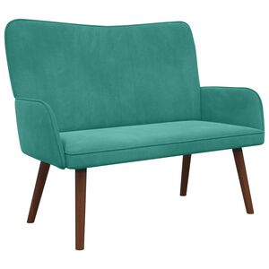 vidaXL 2-sits soffa Turkos 115 x 61 x 87 cm Sammet