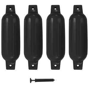 vidaXL St&ouml;tf&aring;ngare f&ouml;r b&aring;t 4 st svart 41x11,5 cm PVC