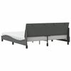 vidaXL Bed with Mattress "Hanko" Dark Grey 180x200 cm Fabric