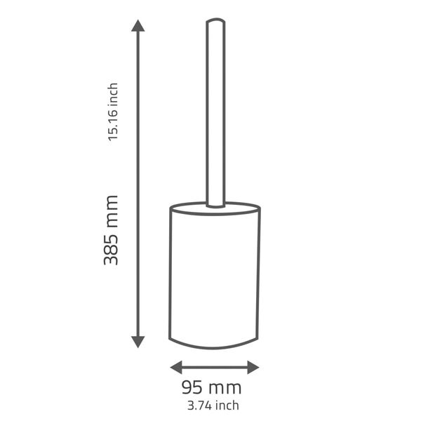 RIDDER Toalettborste med h&aring;llare tegel antracit