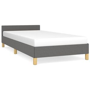vidaXL S&auml;ngram utan madrass m&ouml;rkgr&aring; 80x200 cm tyg