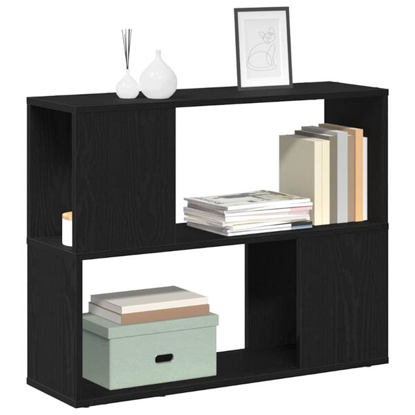 vidaXL TV-b&auml;nkset Svart Ek 80 x 24 x 63 cm Konstruerat tr&auml;