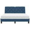vidaXL Bed with Mattress Blue 120x200 cm Fabric