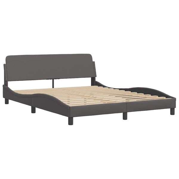 vidaXL Bed Frame "Dover" Grey 160x200 cm Faux Leather