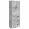 vidaXL Sk&aring;pset 2 pcs Betonggr&aring; 66 x 34,5 x 87 cm Konstruerat tr&auml;
