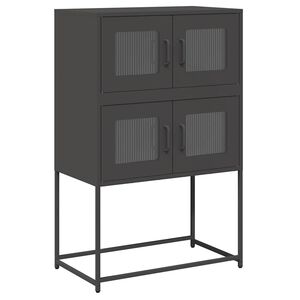 vidaXL Highboard svart 68x39x107 cm st&aring;l
