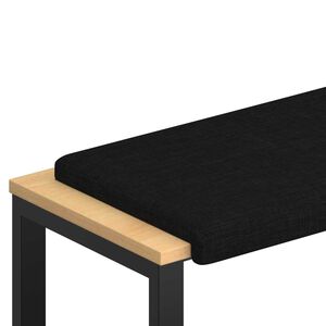 vidaXL B&auml;nk kudde Tyg Svart Djup 35 cm