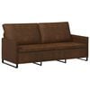 vidaXL 3-sitssoffa Brun 190 x 81 x 82 cm Faux mockatyg