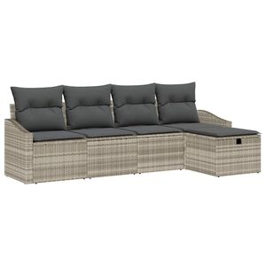 vidaXL Soffset med kudde 6 pcs konstrotting