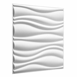 vidaXL V&auml;ggpaneler 4 st 50 x 50 cm Vit Formad naturlig v&auml;xtfibrer