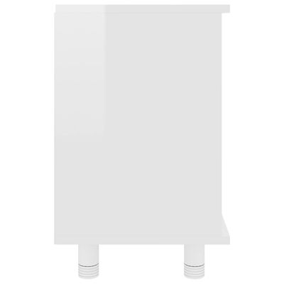 vidaXL Badrumsskåp vit högglans 60x32x53,5 cm spånskiva