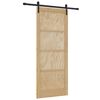 vidaXL Skjutd&ouml;rr Naturlig 86 x 211 cm Massiv furu