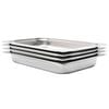 vidaXL Gastronormkantiner 4 st GN 1/1 65 mm rostfritt st&aring;l
